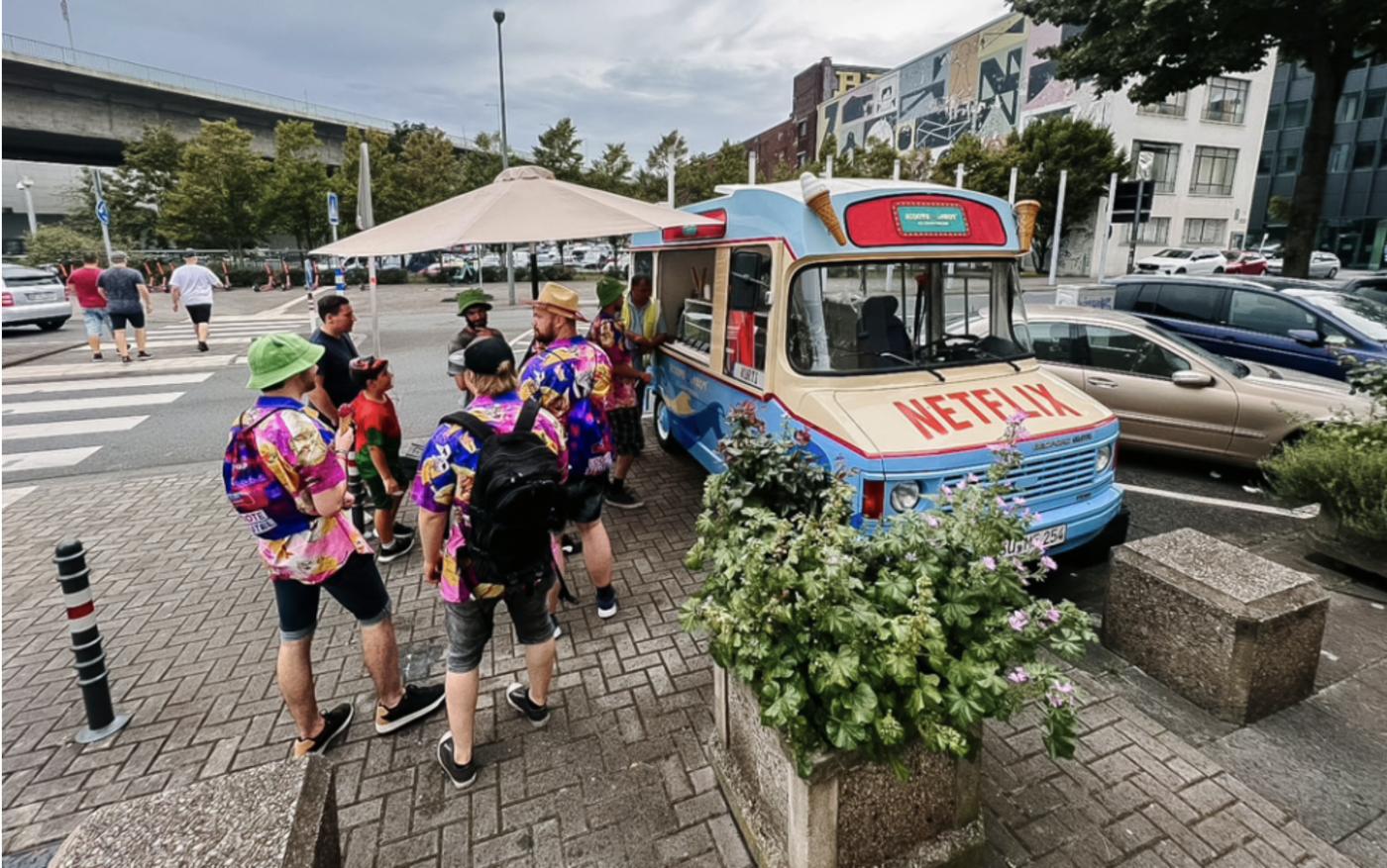 Netflix-Eiswagen in Köln